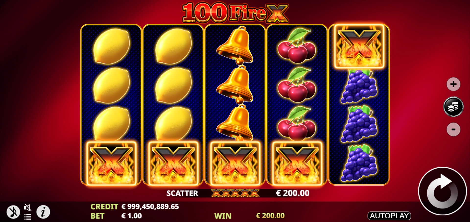 7 Red Wild symbol artwork for 100 Fire X