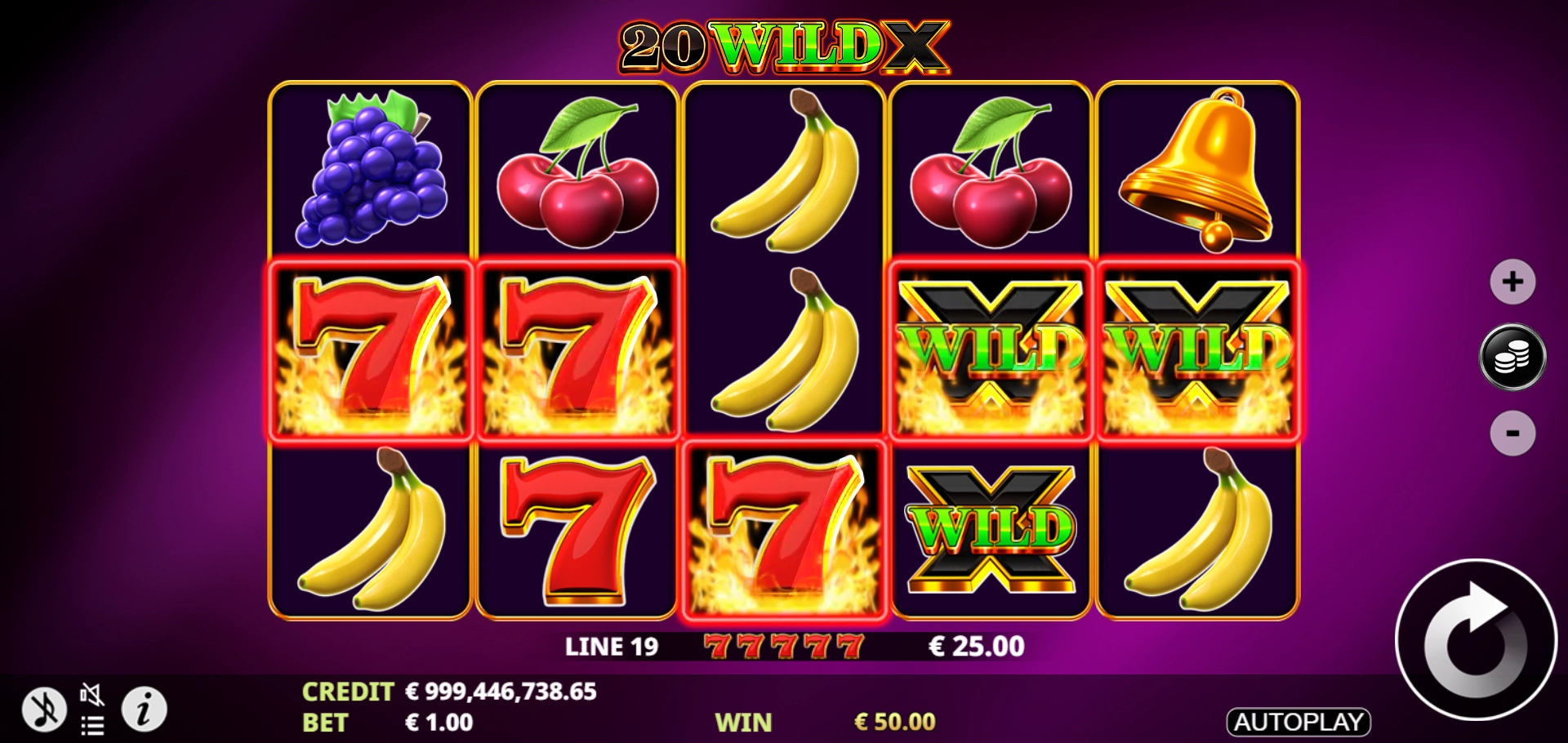 Wild X symbol artwork for 20 Wild X