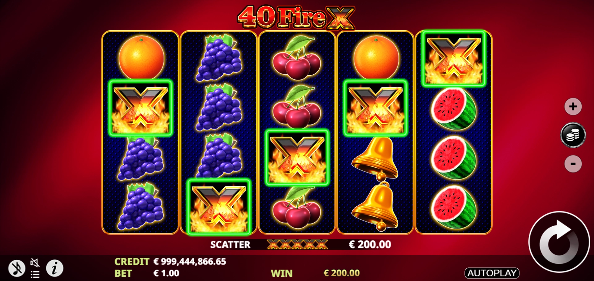 7 Red wild symbol artwork for 40 Fire X