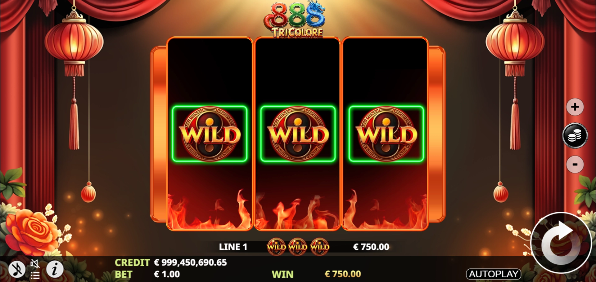 Wild symbol artwork for 888 Tricolore
