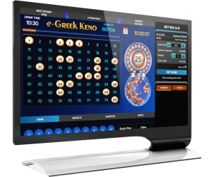 e-Greek Keno streaming to a shop monitor