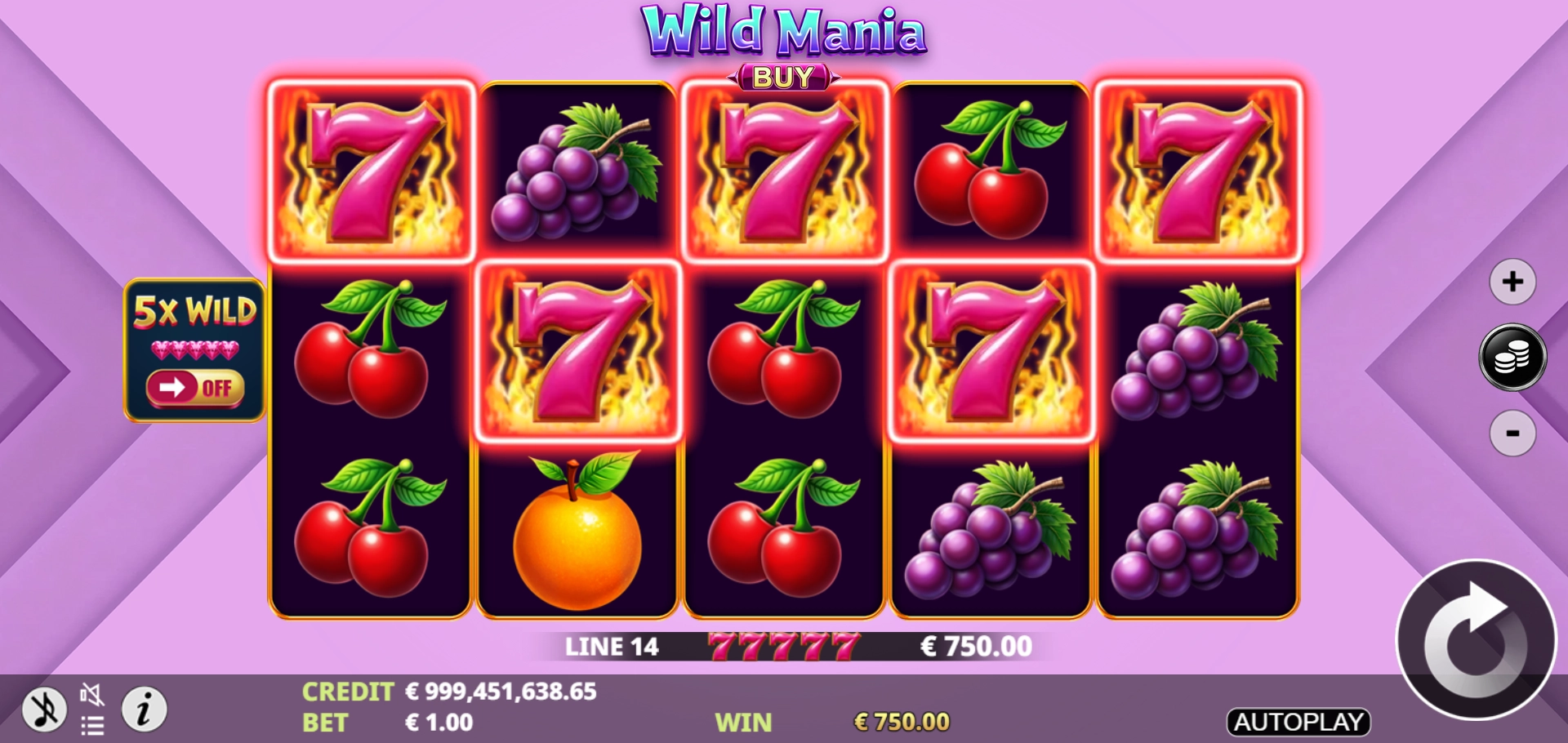 5x Wild Buy feature artwork for Wild Mania Buy
