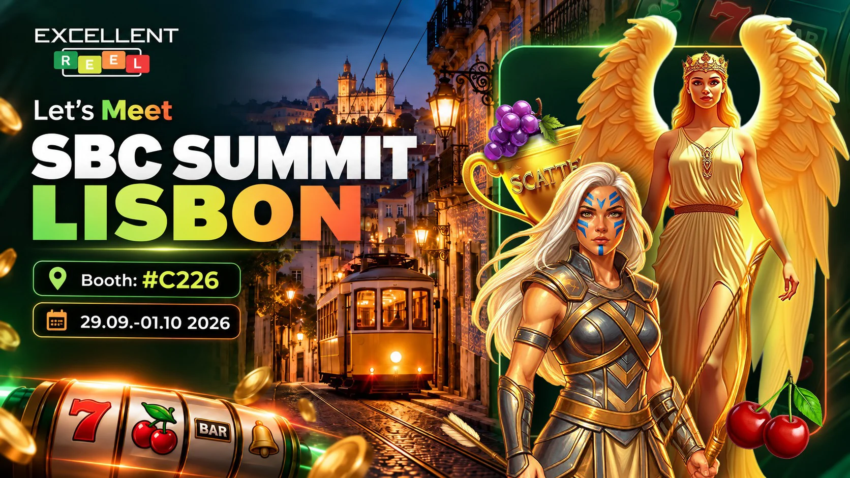 Let’s meet at SBC Summit Lisbon — Excellent Reel, Booth #C226, 29.09.–01.10 2026